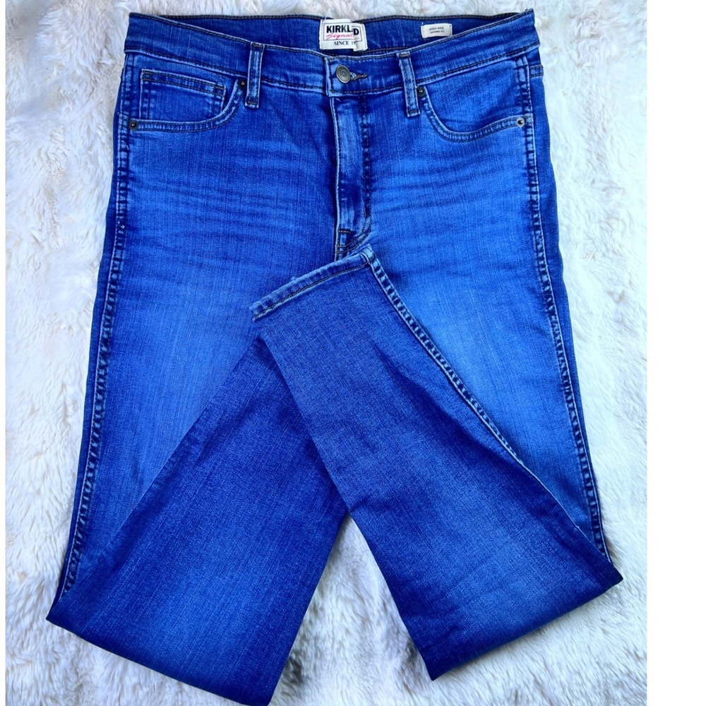 Kirkland Signature Womens High Rise Skinny Fit Jean Blue Medium Wash Size 12 A16